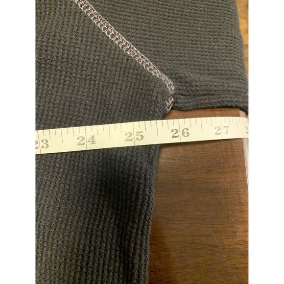 G. H. Bass Waffle Knit Thermal Henley Size XXL Black - Picture 6 of 9